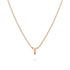 Initials Brick Alphabet Letter Necklace Rose Gold Layered Steel Jewellery